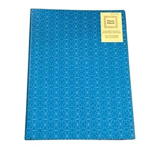 10/$25🦋 NWT Target Teal Blue Patterned Photo Album - 200 Photo Capacity